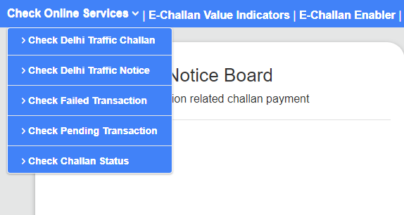 Rajasthan RJ Traffic Challan Status, E Challan Online Payment