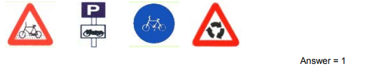 Which Sign denotes "Cycle Crossing" ?