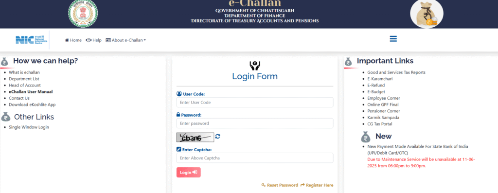 Pay Chhattisgarh Challan Online