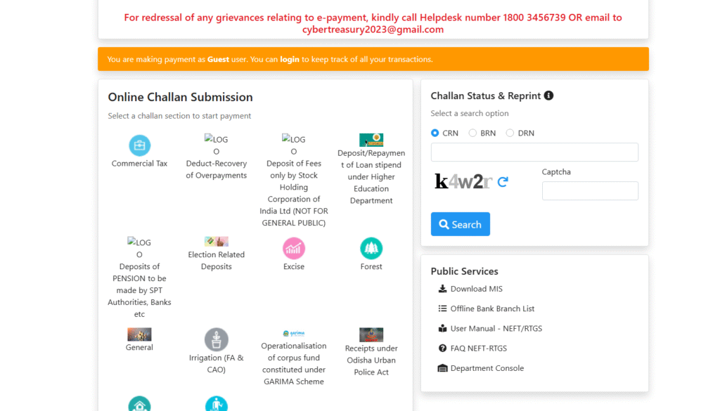 Pay Odisha Traffic Challan Online